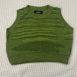 Green sweater vest